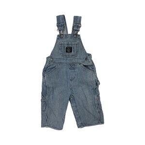 Lakin McKey by KEY Baby Overalls 9M Blue White Railroad Stripe Denim
